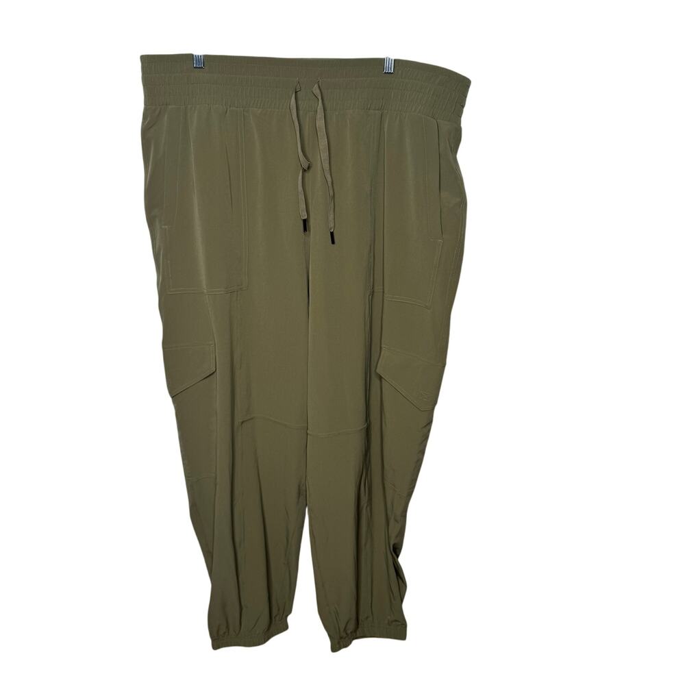 Spanx Women’s 2X‎ Green Cargo Jogger Pants Out of Office Tapered Drawstring